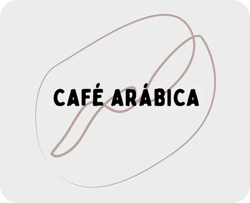 ilustración de un grano de café arábica tostado dibujado mediante trazos