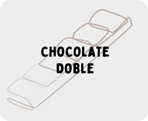 ilustración de una onza de chocolate doble dibujada mediante trazos