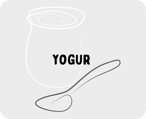 ilustración de un tarro de leche y una cuchara de metal dibujadas mediante trazos